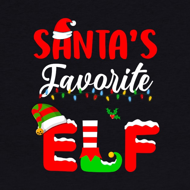 Funny Santa's Favorite Elf Squad Christmas Pajama Matching by _So who go sayit_